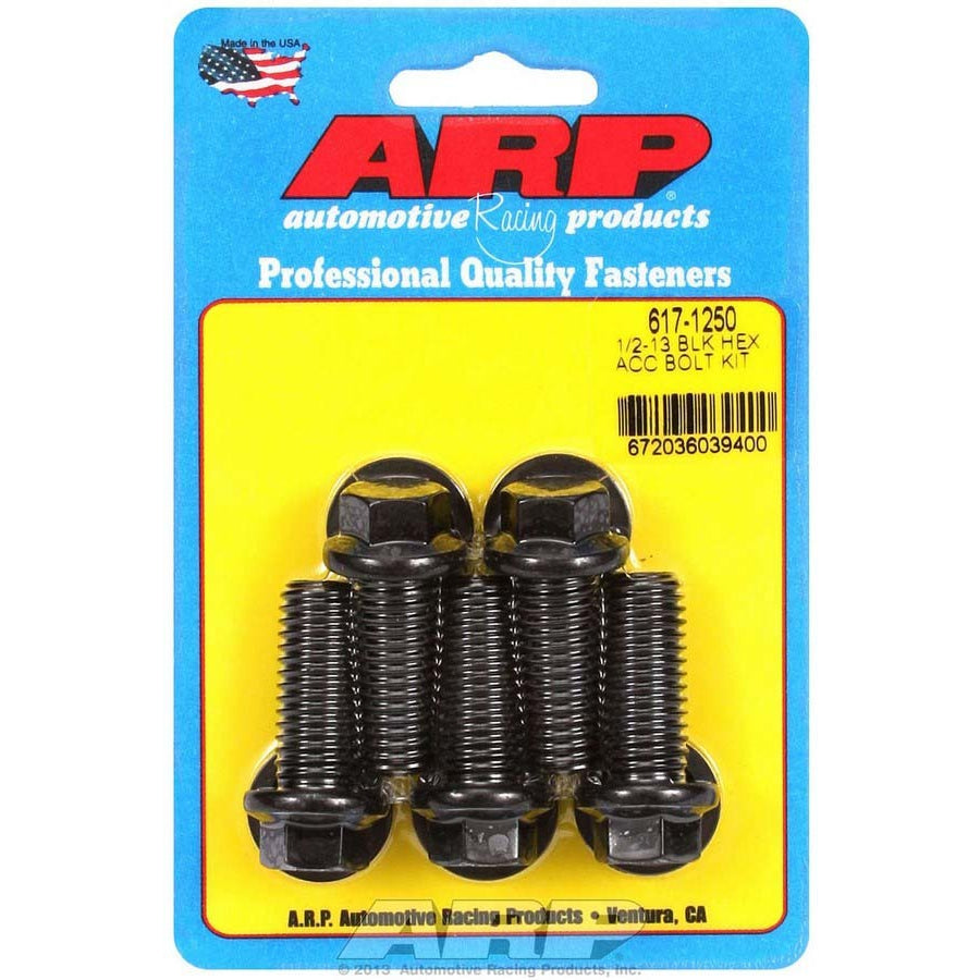 ARP 1/2-13" Thread Bolt 1.250" Long 9/16" Hex Head Chromoly - Black Oxide