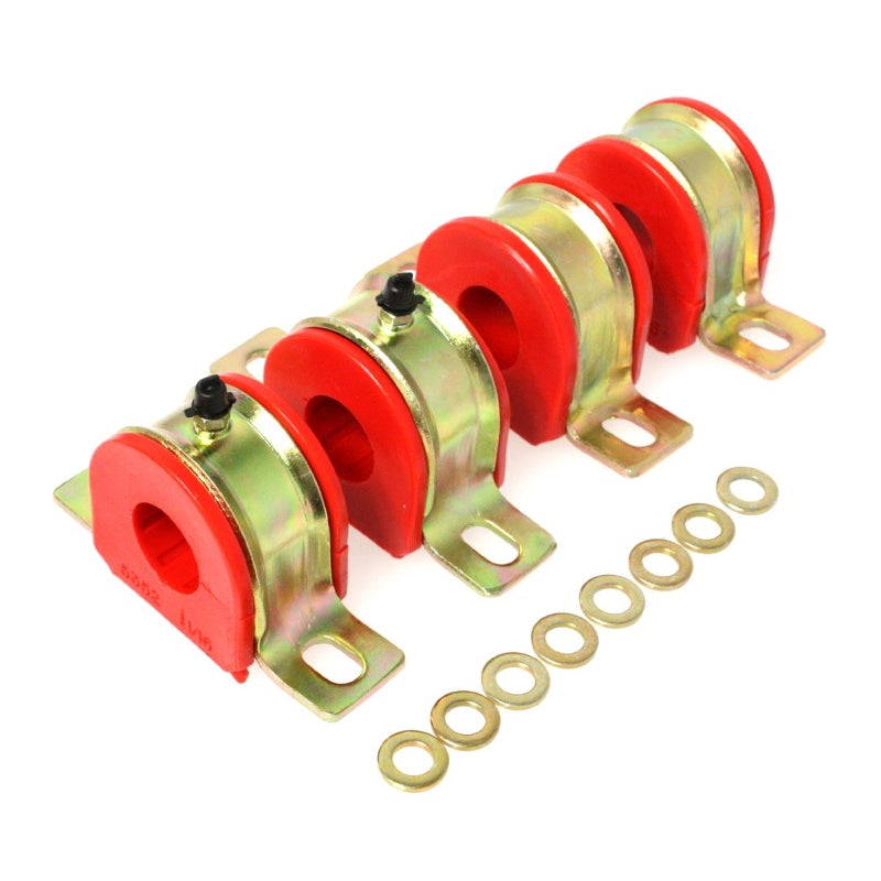 Energy Suspension Hyper-Flex Front Sway Bar Bushing - 1-1/16 in Bar - Red/Cadmium - GM Fullsize SUV/Truck/Van 1967-95