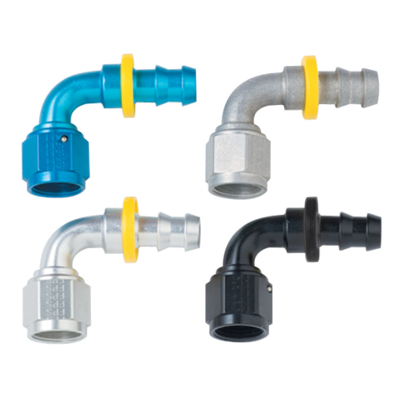 Fragola Performance Systems Hose Fitting #20 90 Deg Push Lock Black
