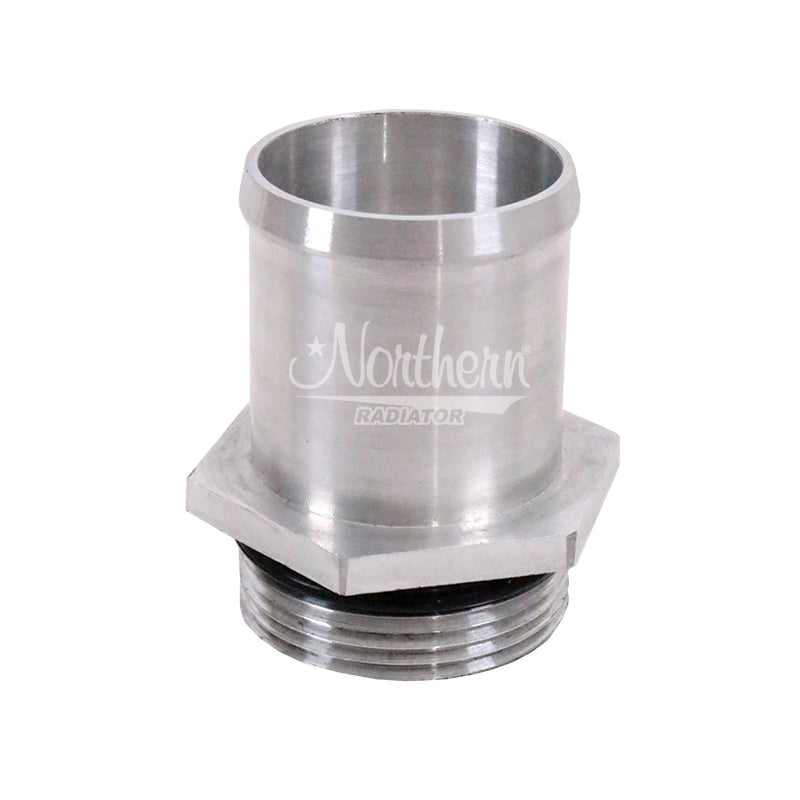 Northern Radiator Inlet Fitting - Straight - 1-1/2" Hose Barb to 1-5/8" Male O-Ring - Aluminum