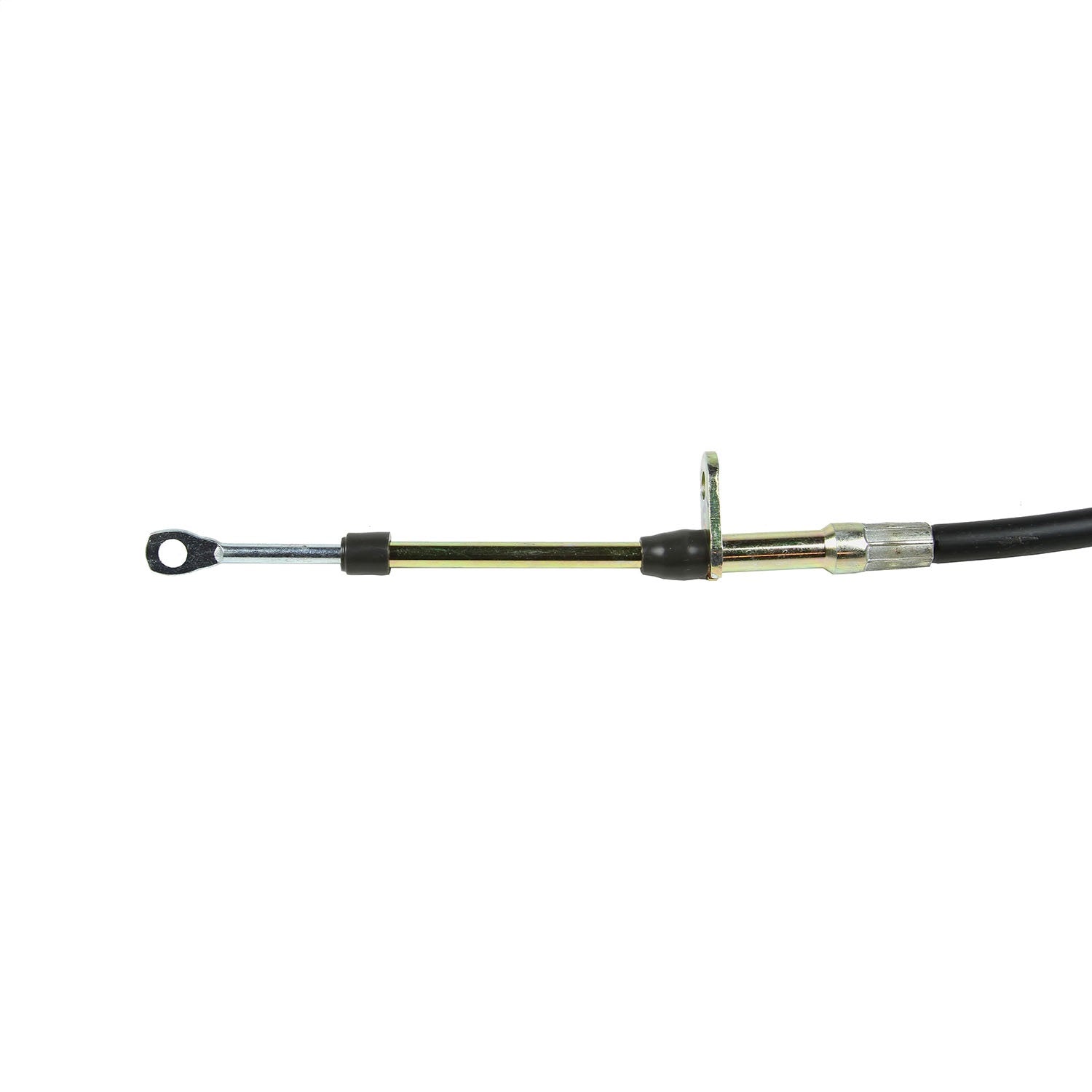 B&M Shifter Cable - 5 ft Long - 2-1/2 in Stroke - Threaded/Eyelet Ends - Steel Cable - Plastic Liner - Black