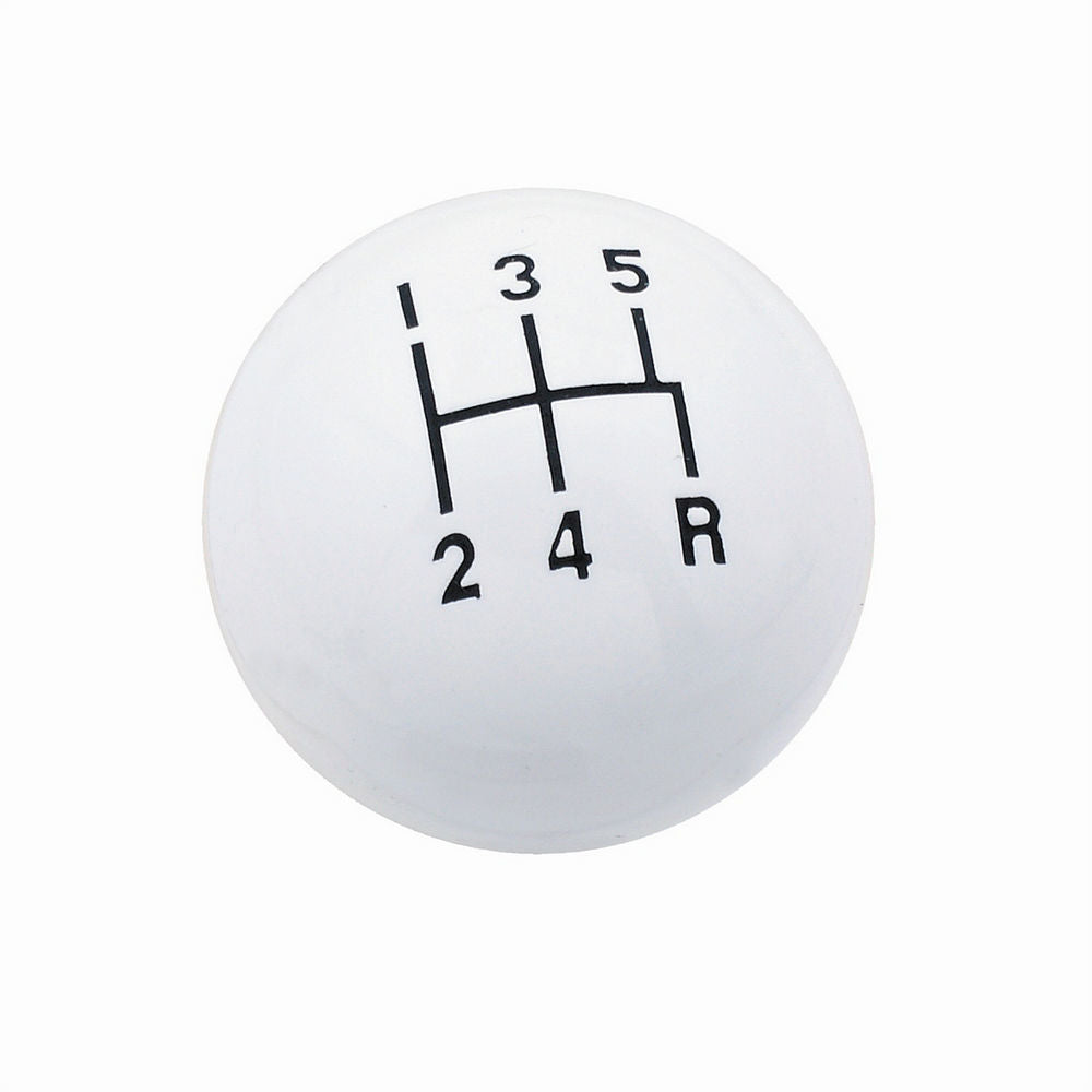 Mr. Gasket Classic Shifter Knob - 3/8-20 in Thread - White - 5 Speed - Universal