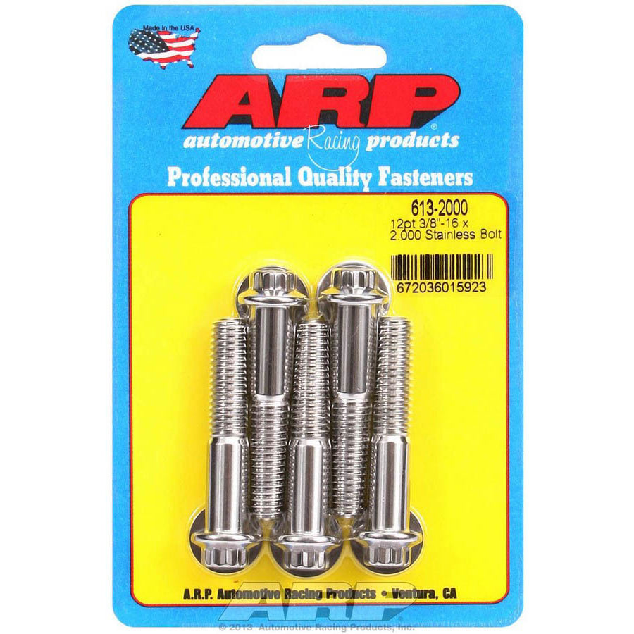 ARP Stainless Steel Bolt Kit - 12 Point (5) 3/8-16 x 2.000