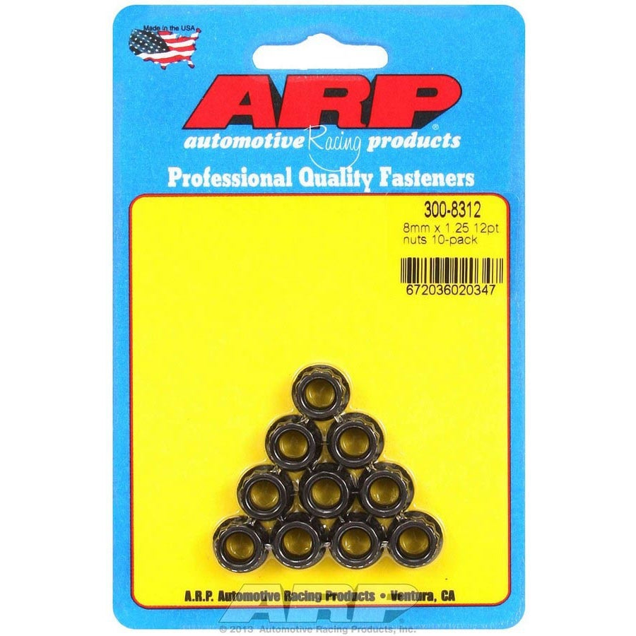 ARP 8mm x 1.25 12 Point Nuts (10)