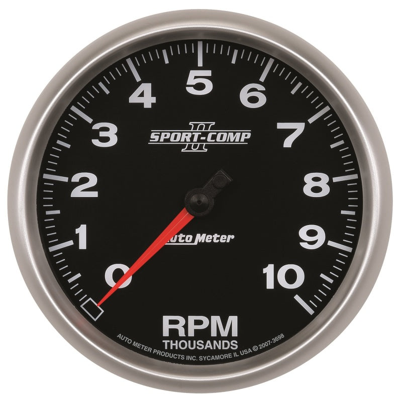 Auto Meter 5" Sport-Comp II In-Dash Tachometer - 10,000 RPM