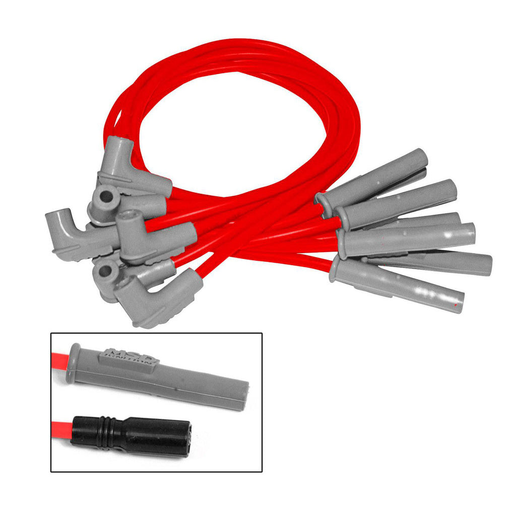 MSD Super Conductor Spiral Core 8.5 mm Spark Plug Wire Set - Red