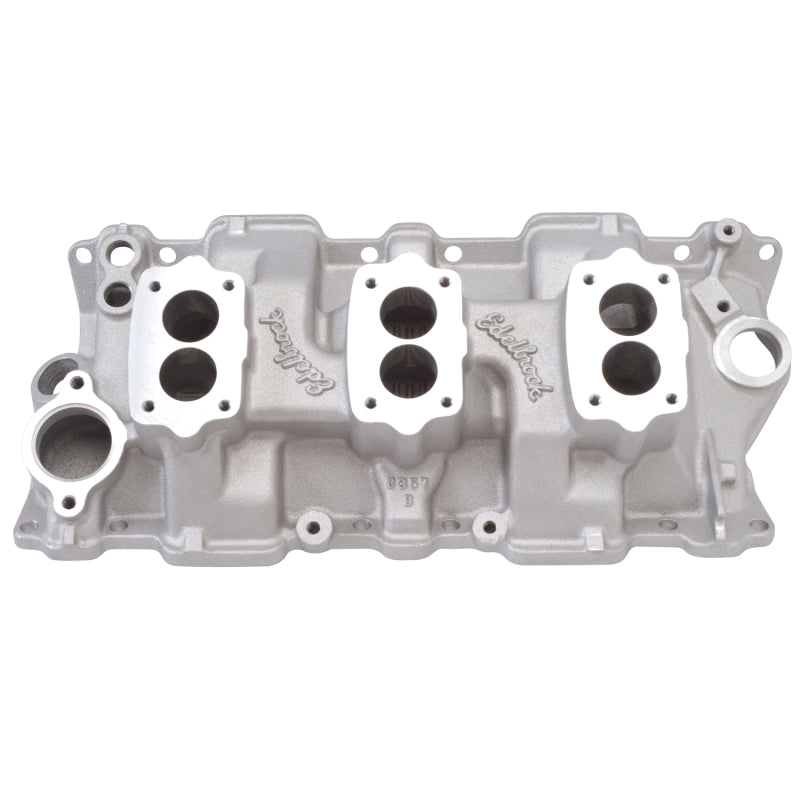 Edelbrock C357-B Three-Deuce Intake Manifold - Cast