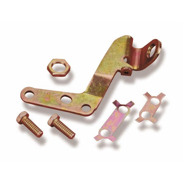 Holley Carb Solenoid Bracket - Dashpot - Cadmium - Holley 4010 / 4011 / 4150 / 4160 Carburetors