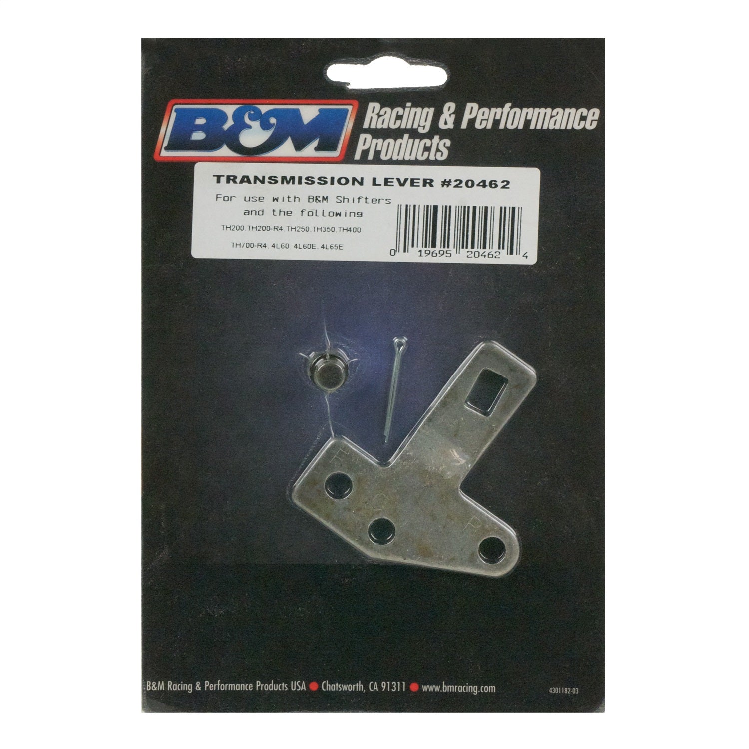 B&M Transmission Shift Lever - Steel - 2004R/4L60E/4L80E/700R4/TH200/TH250/TH350/TH400