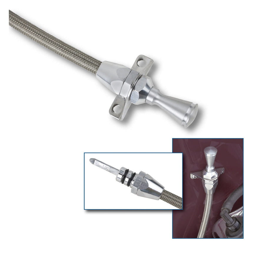 Lokar Hi-Tech Firewall Mount Flexible Transmission Dipstick - Flexible