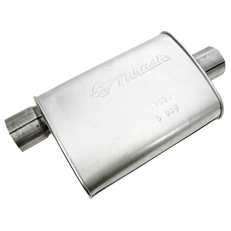 Thrush Hush Super Turbo Muffler - 3 in Offset Inlet