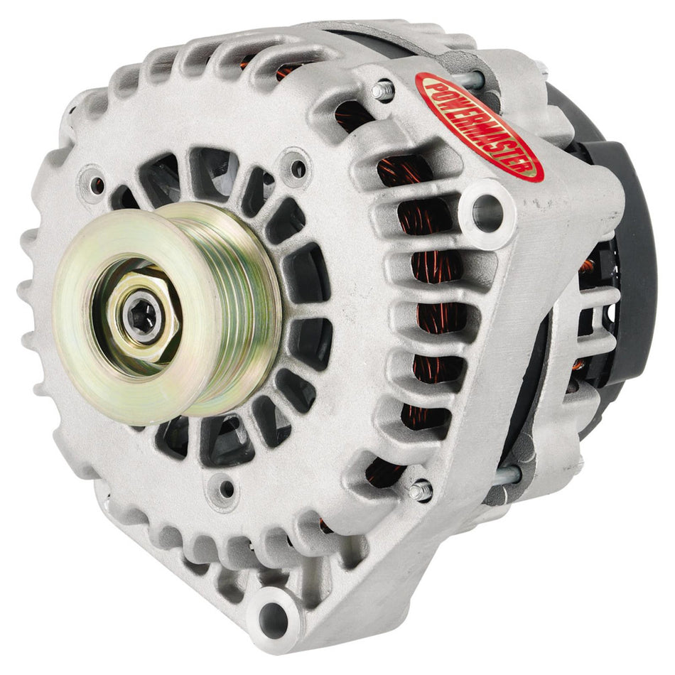 Powermaster Alternator - 220 amp - 12V - OEM 4-Pin - 6 Rib Serpentine Pulley - GM