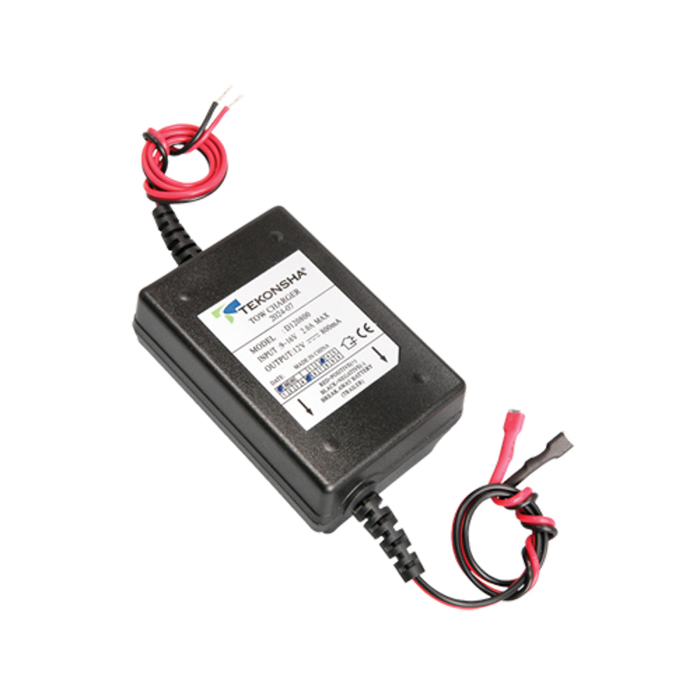 Tekonsha 12V Input/Output Battery Charger - DC to DC - Plastic - Black - Select Reese Breakaway Batteries