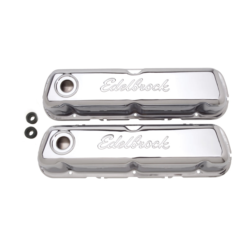 Edelbrock Chrome Signature Series Valve Covers - Ford 260-289-302 (Not Boss) and 351-W V8