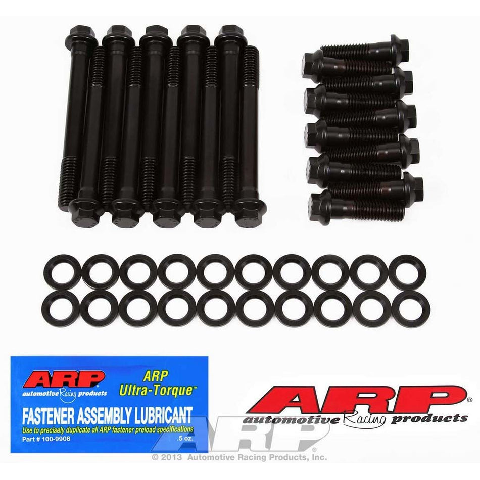 ARP High Performance Series Cylinder Head Bolt Kit - Hex Head - Chromoly - Black Oxide - W-5 / W-7 - Small Block Mopar