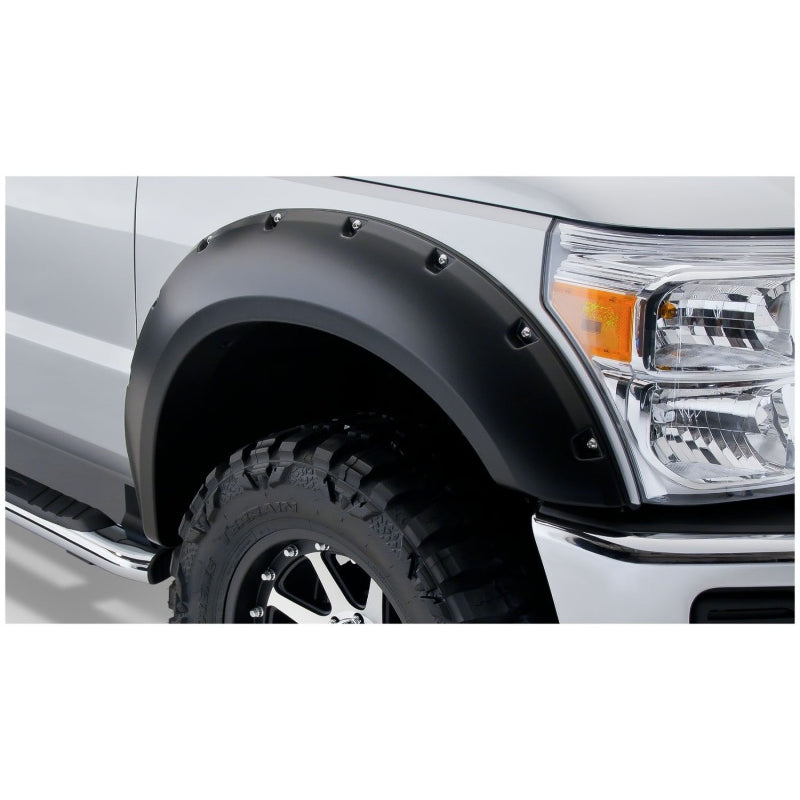 Bushwacker Pocket Style Front / Rear Fender Flare - 2 in Wide - Black - Ford Fullsize Truck 2008-10