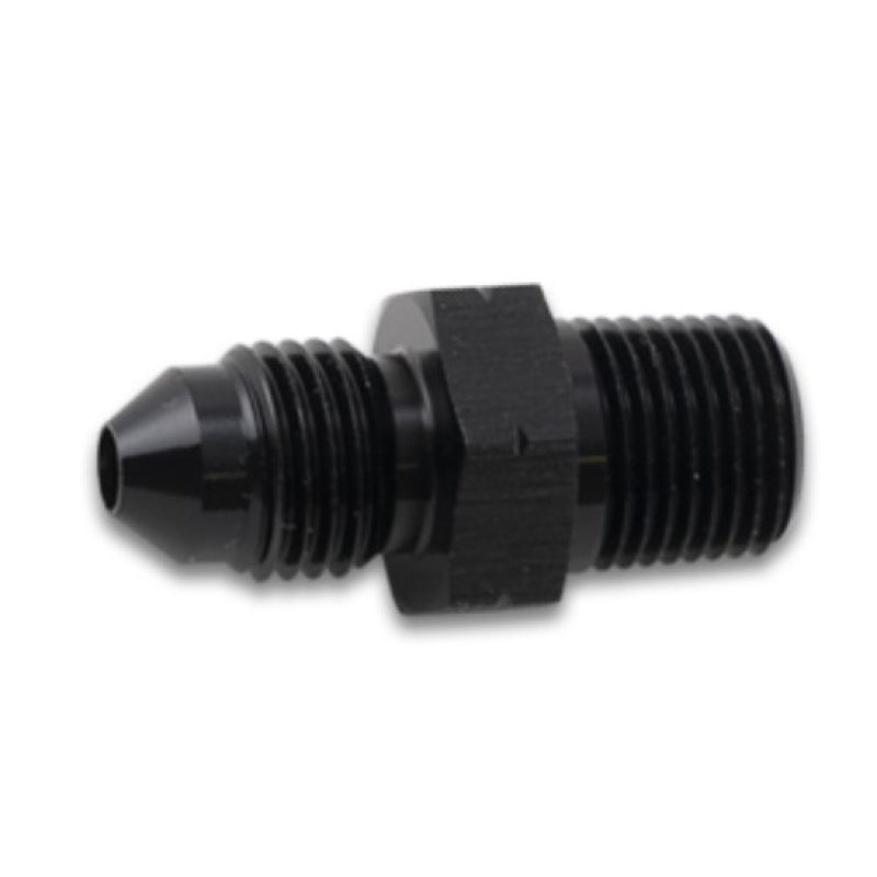 Vibrant Performance Straight 4 AN Male to 1/4-19 in BSPT Male Adapter - Black