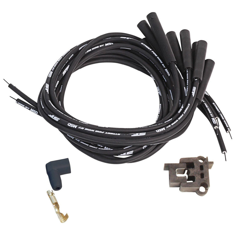 MSD Street-Fire Wire Set - V8 Multi-Angle plug, HEI Cap, Universal