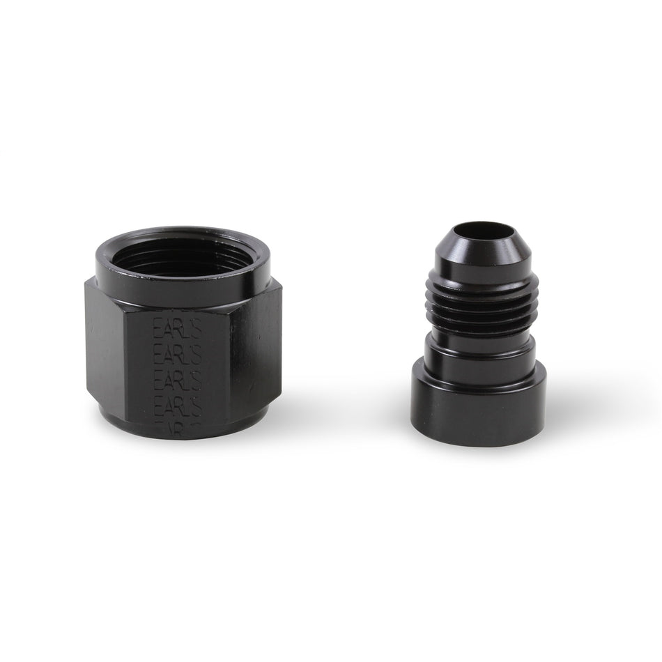 Earl's 10 AN Female to 8 AN Male Straight Adapter - Black Anodized
