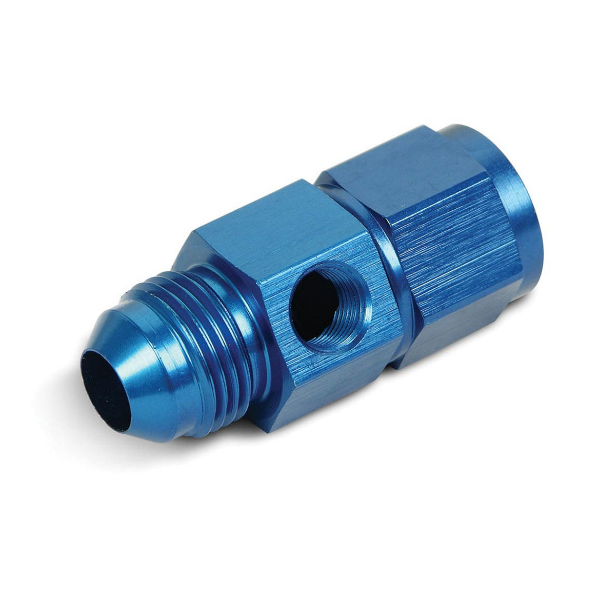 Earl's Pressure Gauge Adapter -08 AN Male to -08 AN Female w/ 1/8" NPT In Hex