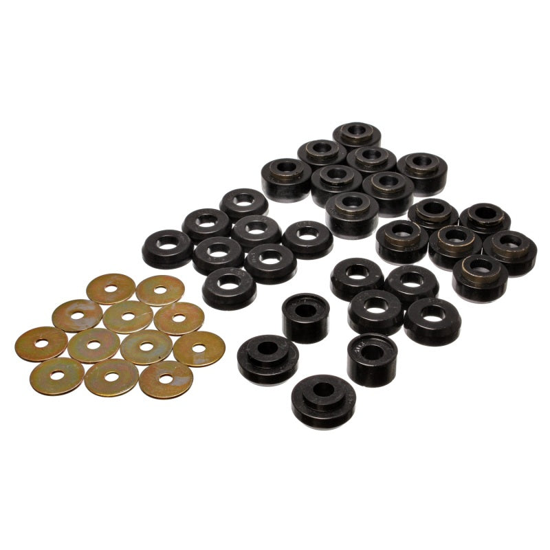 Energy Suspension Hyper-Flex Body Mount Bushing - Black/Cadmium - GM W-Body 1991-96
