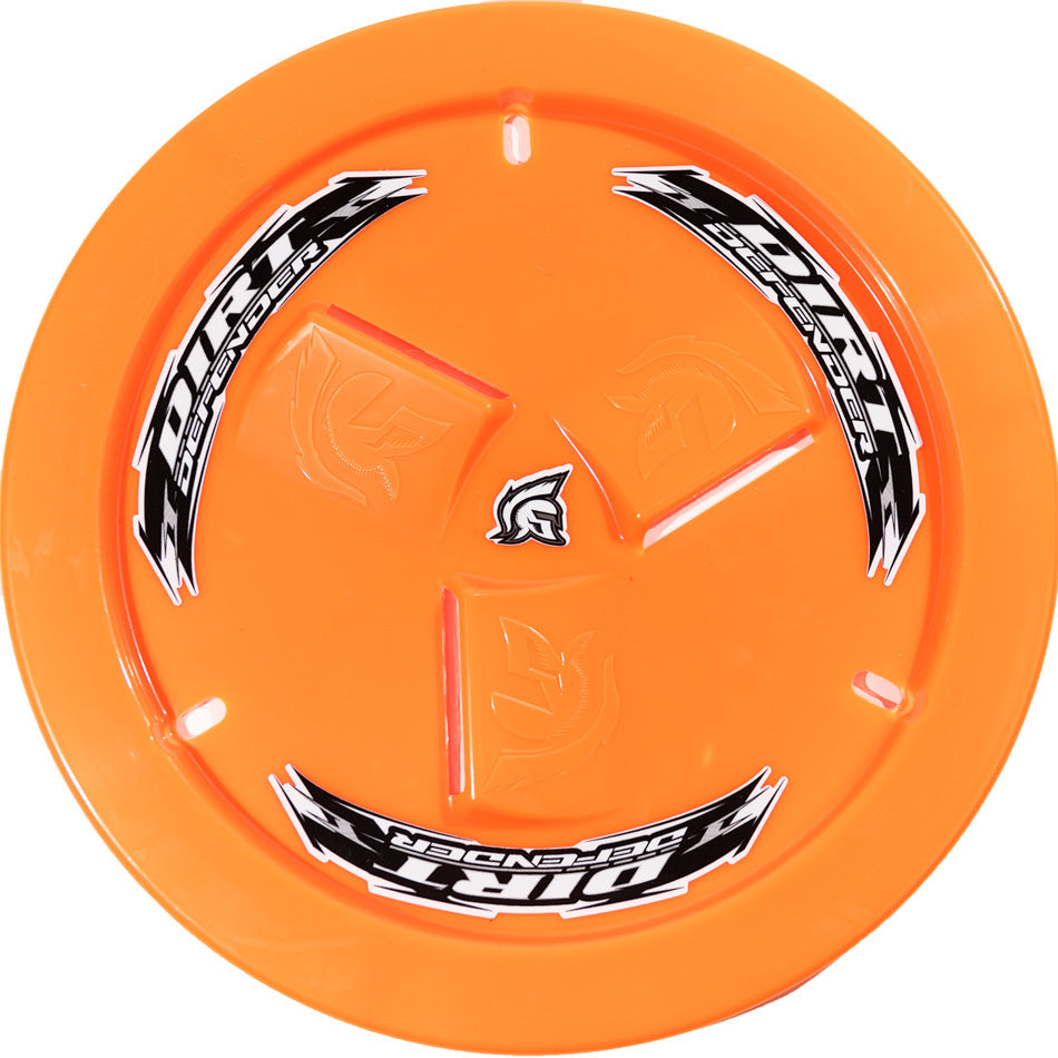 Dirt Defender Quick Release Fastener Mud Cover Vented Cover Only Plastic - Fluorescent Orange