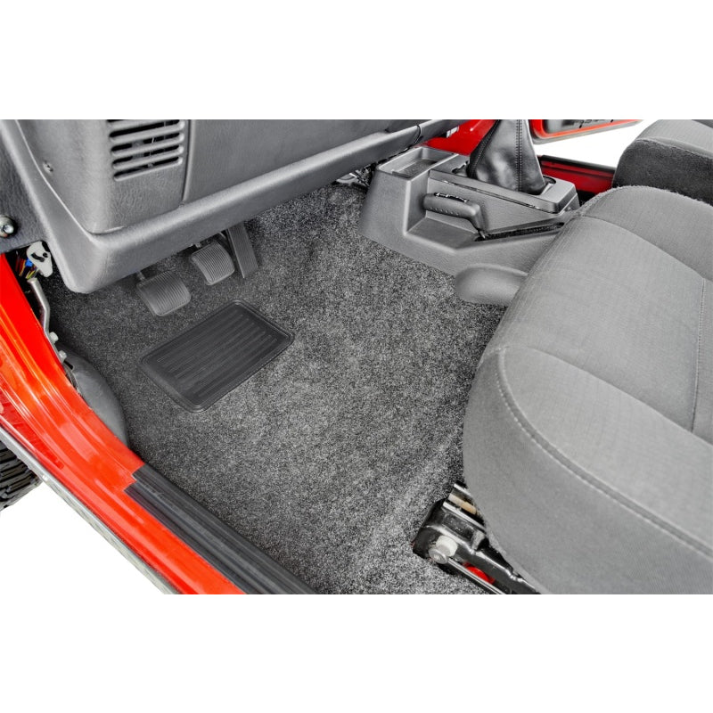 Bedrug Jeep Floor Liner - Heat Shields Included - Composite - Black - Front - Jeep Wrangler TJ 1997-2006 BRTJ97F