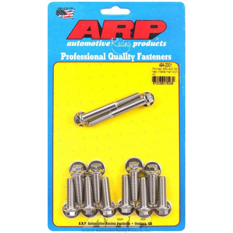 ARP Pontiac Stainless Steel Intake Bolt Kit - 6 Point