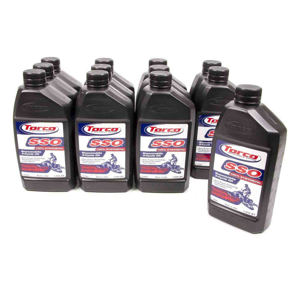 Torco SSO Synthetic Snowmobile 2-Cycle Oil - 1 Liter (Case of 12)