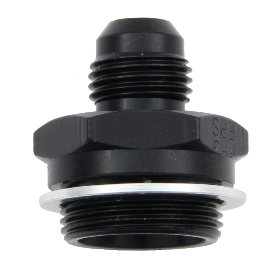 Fragola Male Carburetor Fitting -6 AN x 7/8-20 Dual Feed - Black