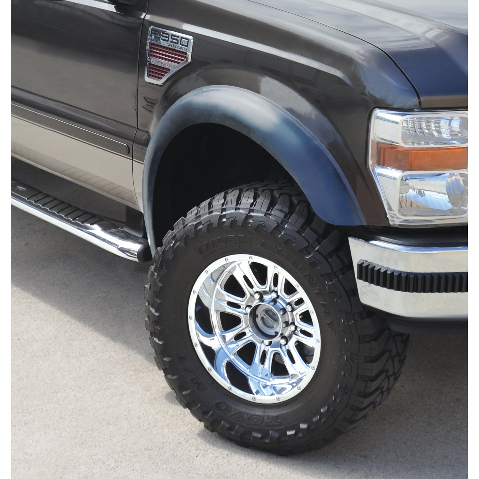 Pacer Performance Flexy Flares Fender Flare - 2 Piece - 1-3/4" Wide - 72" Long - Screw-In - Rubber - Black