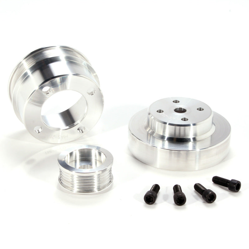 BBK Performance Under Drive 6-Rib Serpentine Pulley Kit - Polished Aluminum - Small Block Ford - Ford Mustang 1979-93