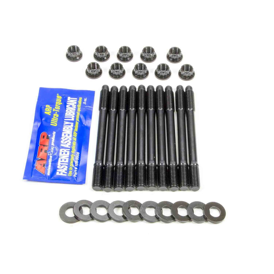 ARP Cylinder Head Stud Kit - 12 Point Nuts - Chromoly - Black Oxide - Undercut - Ford 4-Cylinder