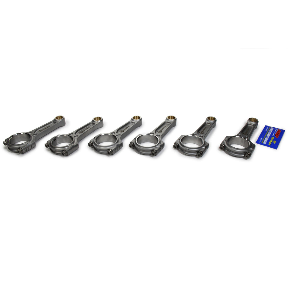 Wiseco Boostline I-Beam Connecting Rod - 5.591 Long - Bushed - 7/16" Cap Screws - ARP2000 - Forged Steel - Toyota Inline-6 (Set of 6)