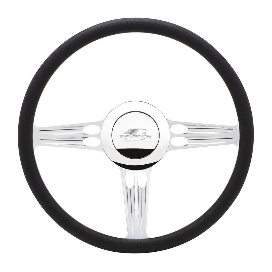 Billet Specialties Hollowpoint Steering Wheel Half Wrap - 15.5" Diameter - Aluminum - Polished