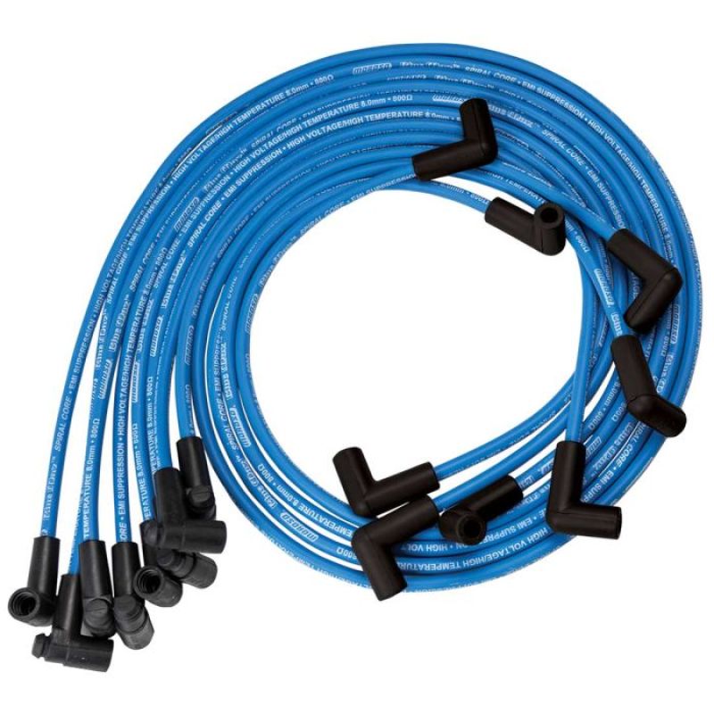 Moroso Blue Max Spiral Core Ignition Wire Set - 1974-82 Chevy Corvette SB Chevy 305-350 w/ HEI