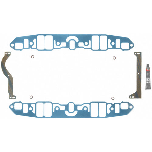 Fel-Pro Intake Manifold Gasket - 1.142 x 2.263 in Rectangular Port - Steel Core Laminate - Small Block Mopar