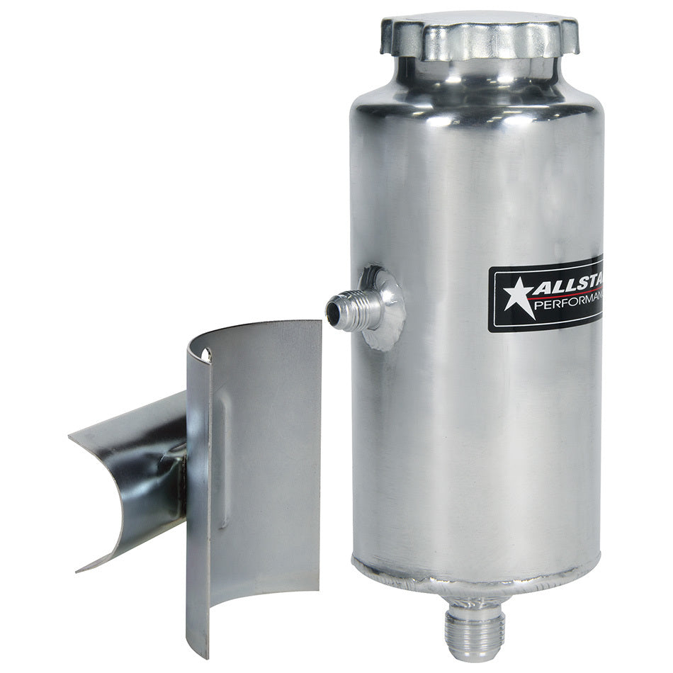 Allstar Performance Aluminum Power Steering Tank w/ Cap & Round Mounting Bracket