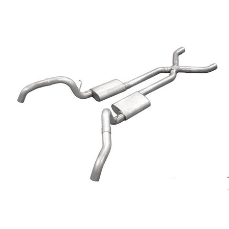 Pypes Turbo Pro X-Pipe System Header-Back Exhaust System - Dual Rear Exit - 2-1/2 in Diameter - GM F-Body 1967-69