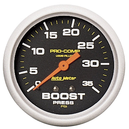 Auto Meter Pro-Comp Liquid-Filled Mechanical Boost Gauge - 2-5/8 in.