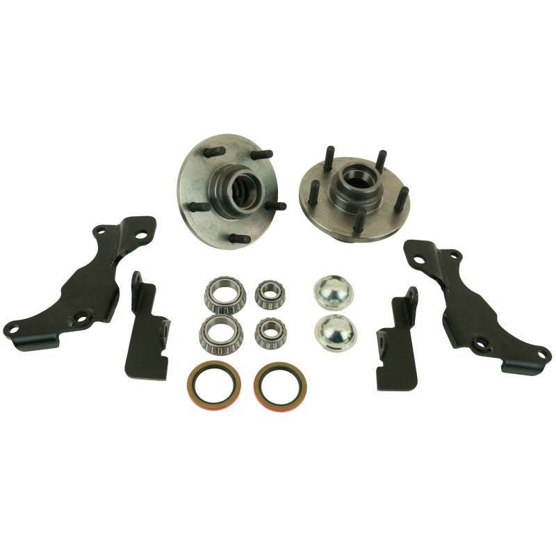 Ridetech TruTurn Front Brake System - Black - Chevy Corvette 1968-82