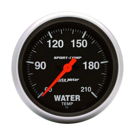 Auto Meter Sport-Comp Electric ow Temperature Water Temperature Gauge - L60°-210°