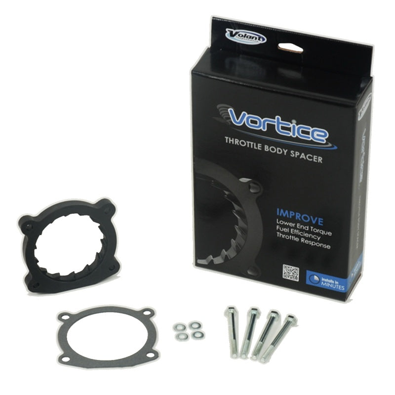 Volant Throttle Body Spacer - Aluminum - Black - Toyota V8