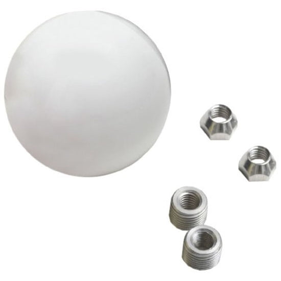 Lokar Solid Shifter Knob Plastic White Lokar Shifters - Each