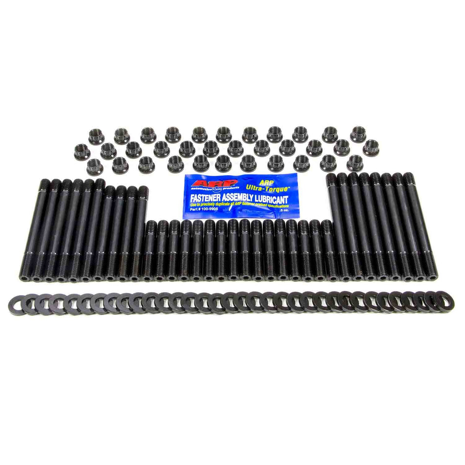 ARP Cylinder Head Stud Kit - 12 Point Nuts - Chromoly - Black Oxide - Aftermarket Head - Small Block Chevy 234-4323