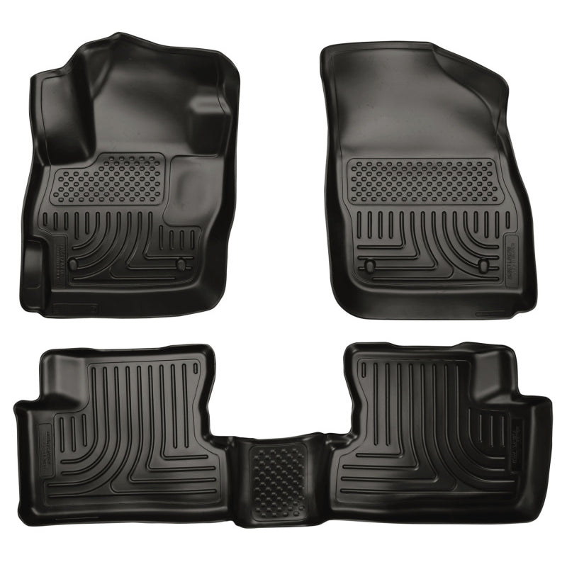 Husky Liners Front/2nd Seat Floor Liner Weatherbeater Plastic Black - Mazda 3 2010-13