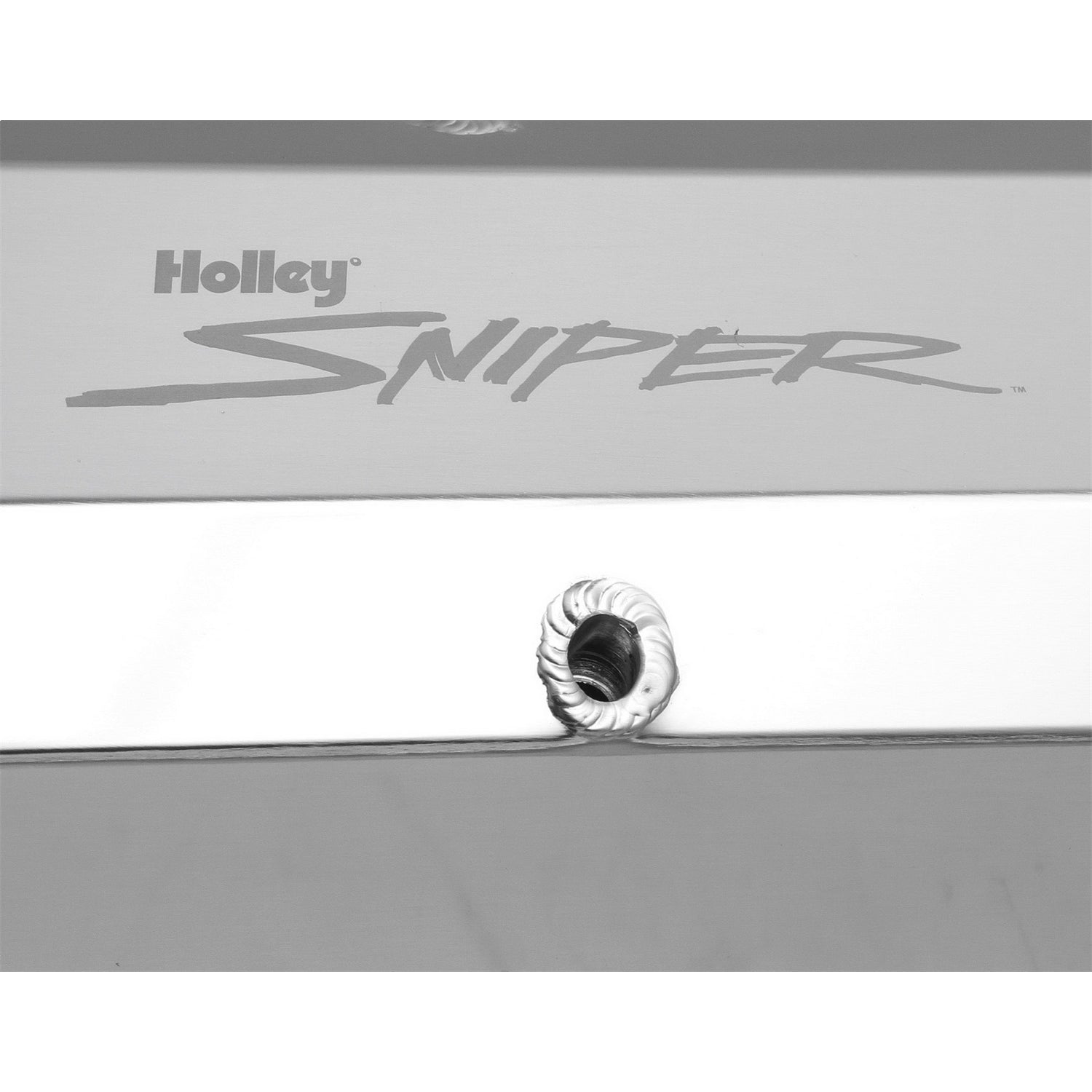 Sniper Fabricated Aluminum Valve Cover - Ford Small Block - Silver Finish