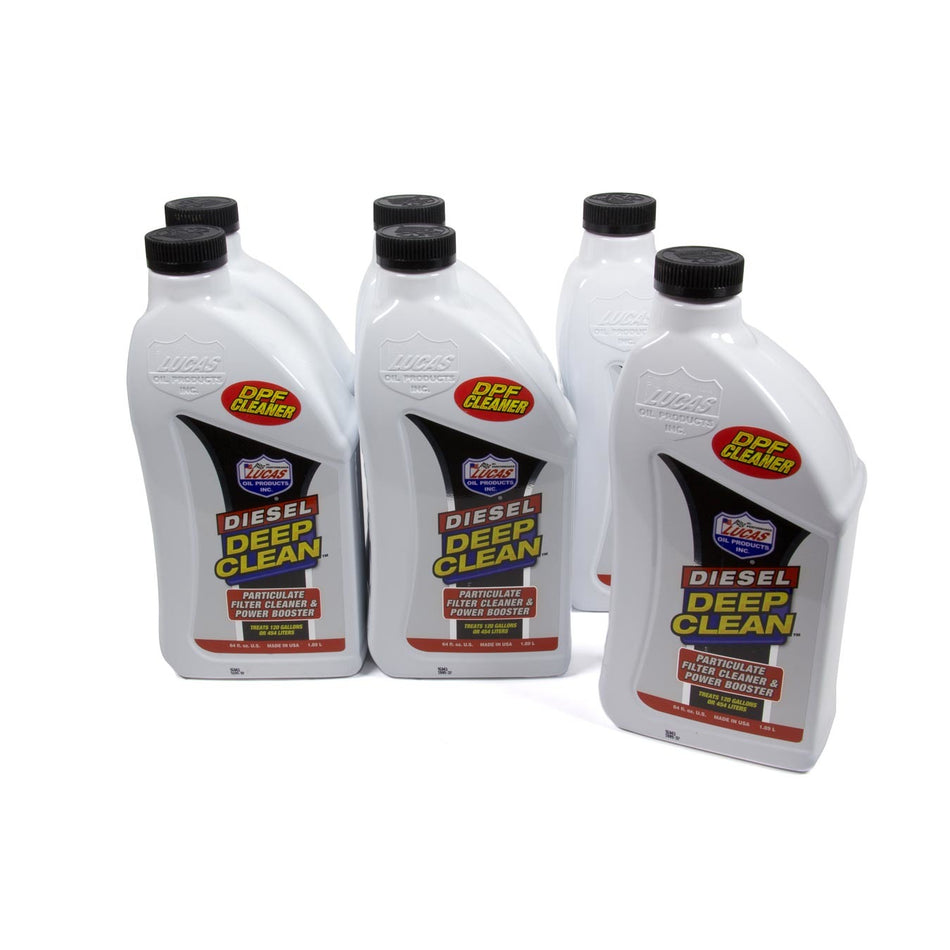 Lucas Oil Products Diesel Deep Clean Fuel Additive DPF Cleaner 64 oz Bottle Diesel - Set of 6