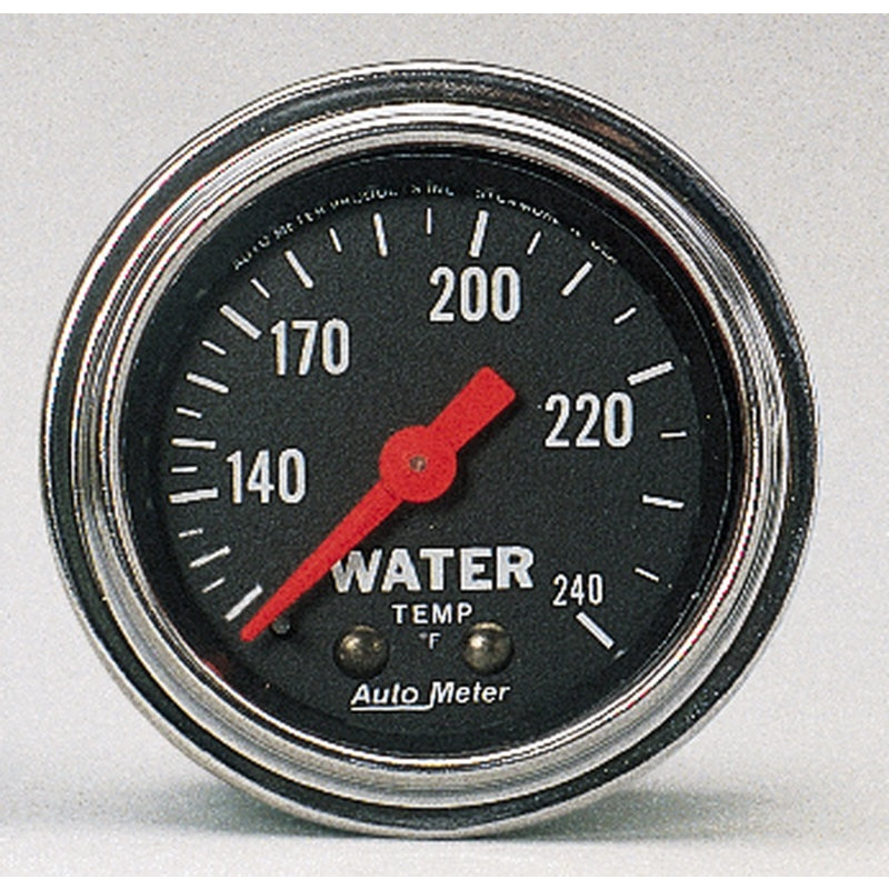 Auto Meter Traditional Chrome 120-240 Degree F Water Temperature Gauge - Mechanical