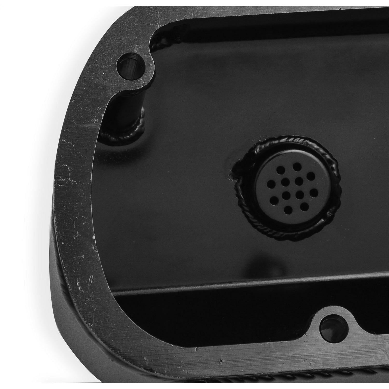 Holley Sniper Sniper Tall Valve Cover - Sniper Logo - Fabricated - Black - Small Block Ford - Pair